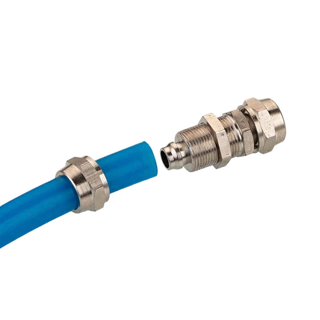 Hose connector with nut